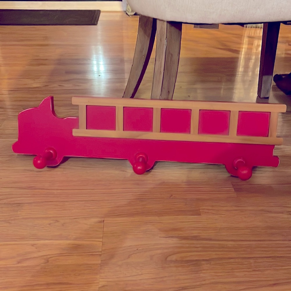 Pottery barn Kids Firetruck coat rack. Perfect condition.